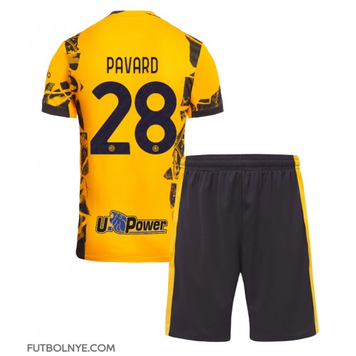 Camiseta Inter Milan Benjamin Pavard #28 Tercera Equipación para niños 2024-25 manga corta (+ pantalones cortos)